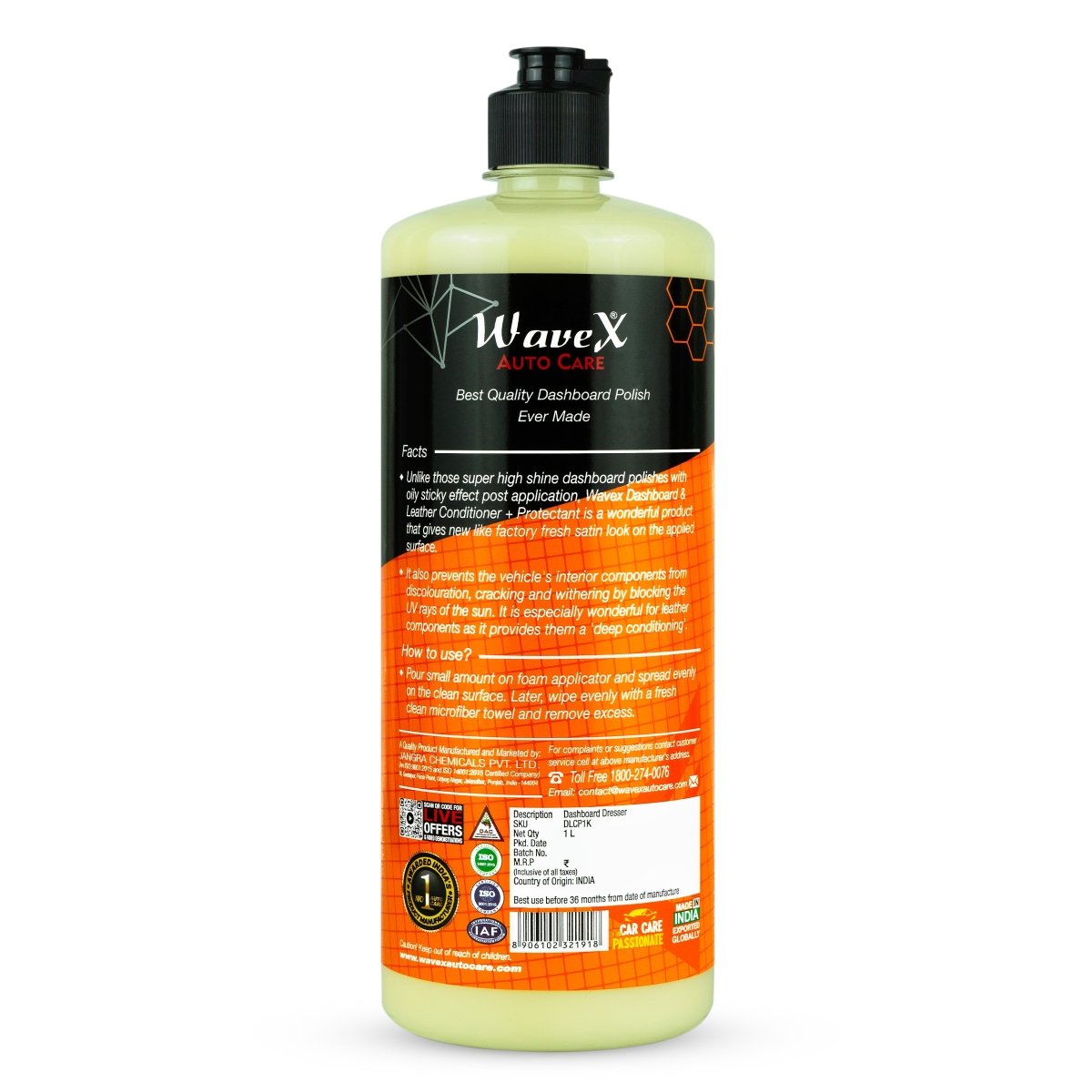 DASHBOARD AND LEATHER CONDITIONER + PROTECTANT - Wavex - DLCP1K-SINGLE