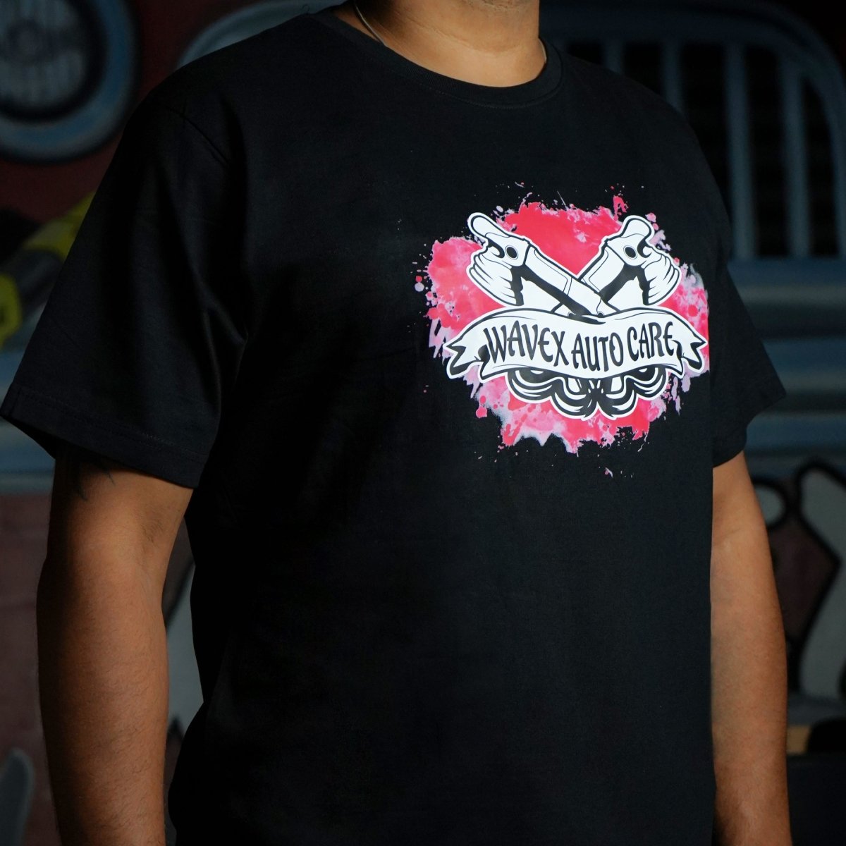 DETAILING BLACK ROUND NECK T - SHIRT - Wavex - WDS5-L