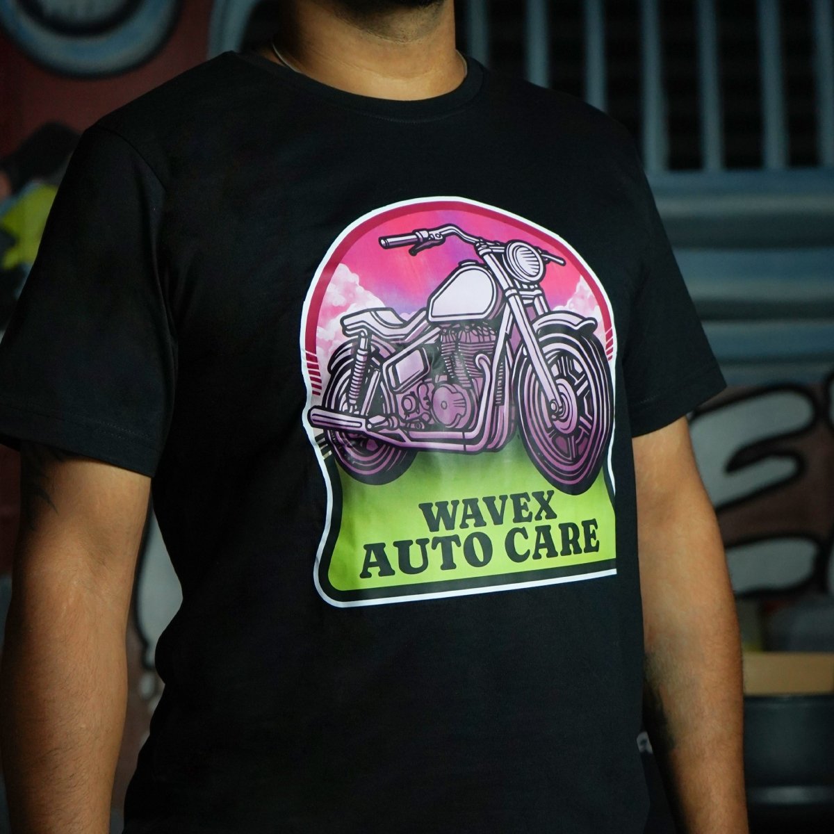 DETAILING BLACK ROUND NECK T - SHIRT - Wavex - WDS7-L