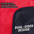 DUAL SIDE MULTIPURPOSE MICROFIBER TOWEL 500 GSM | 40x40 CM - Wavex-DSMMT