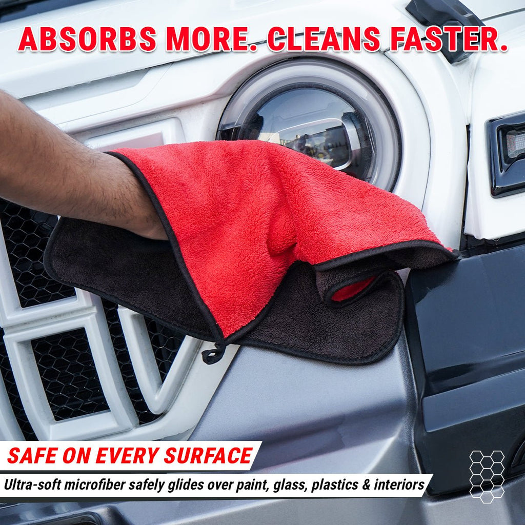 DUAL SIDE MULTIPURPOSE MICROFIBER TOWEL 500 GSM | 40x40 CM - Wavex-DSMMT