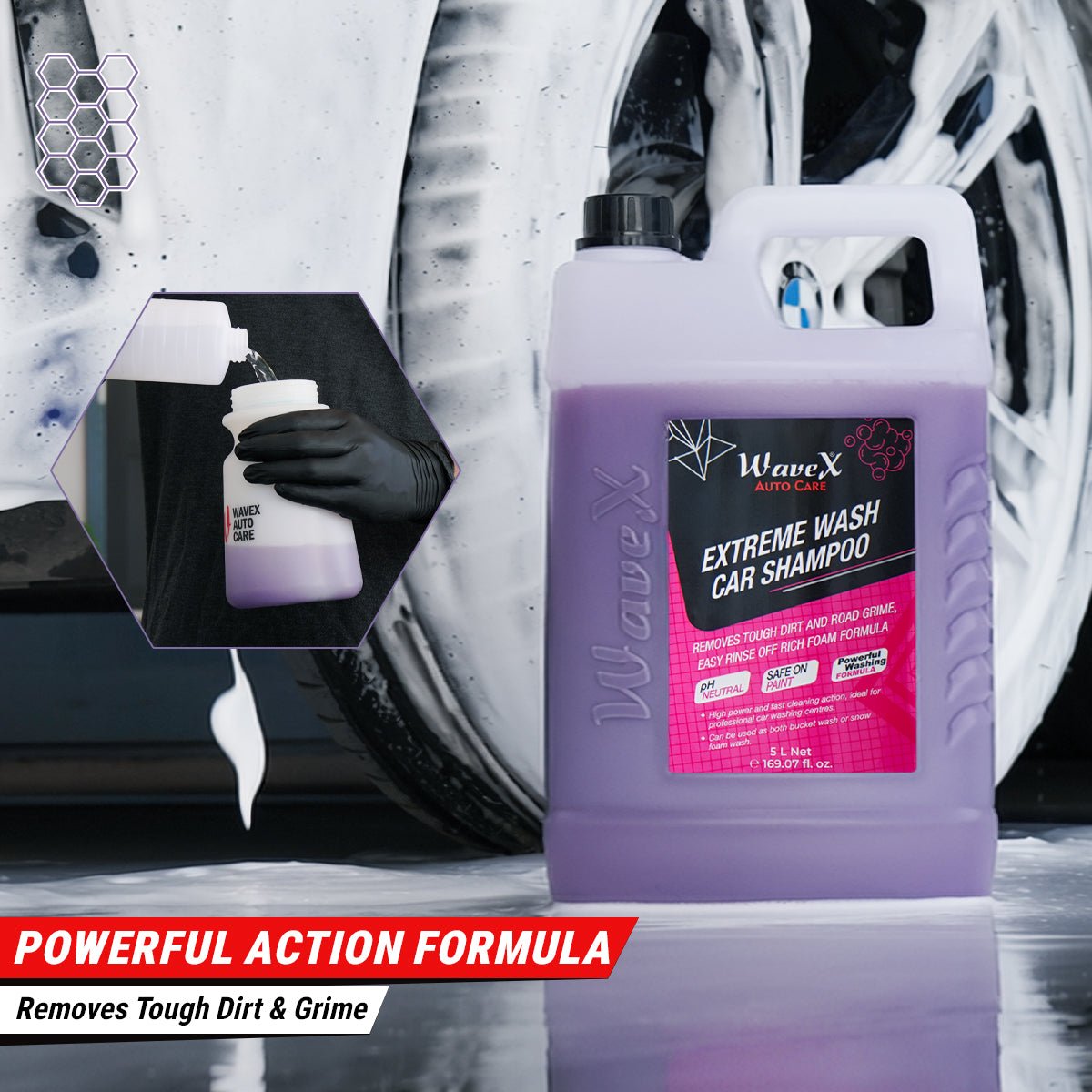 EXTREME WASH CAR SHAMPOO 5LTR - Wavex - EW5K