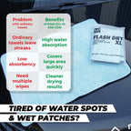 Flash Dry XL Twisted Loop Microfiber Drying Towel | One - Pass Pull & Dry Car Towel | 600 GSM Ultra Absorbent (55x74 cm) - Wavex - FLASH600GSM