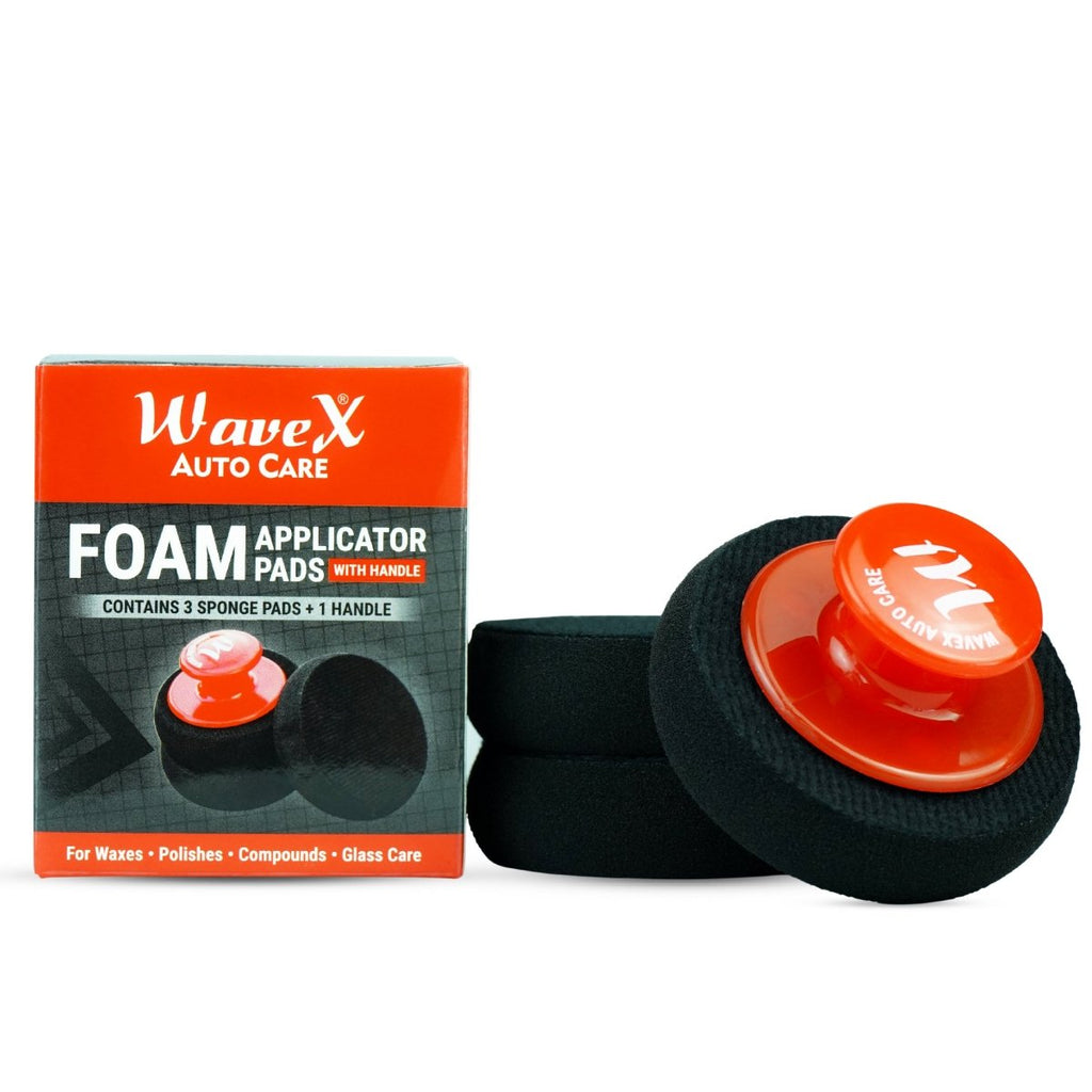 FOAM APPLICATOR PADS WITH HANDLE – SET OF 3 FOAM PADS + 1 HANDLE - Wavex - HANDLEPAD
