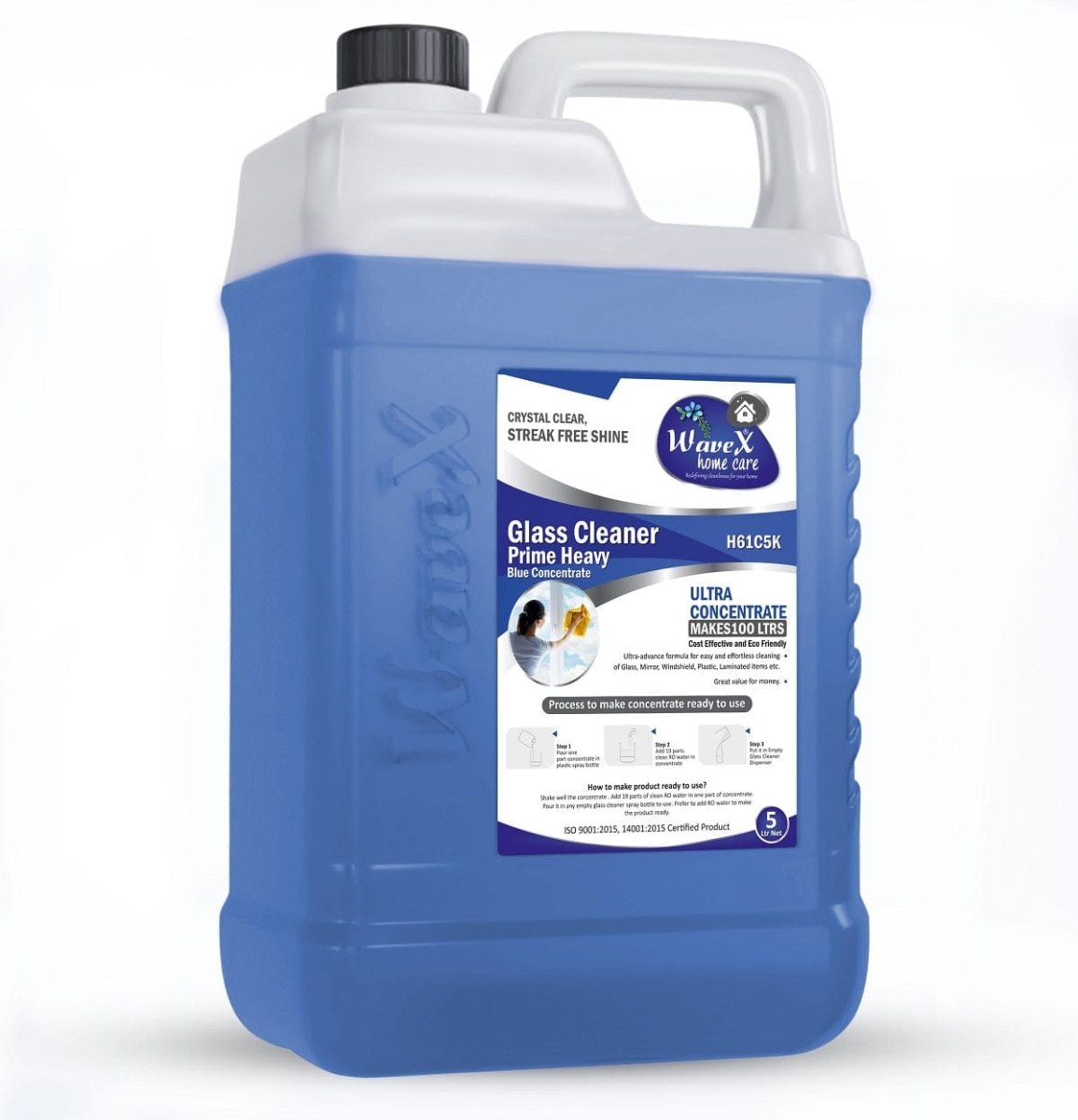 GLASS CLEANER CONCENTRATE MAKES 20 LITRES FROM 1 LITRE - Wavex - H61C5K