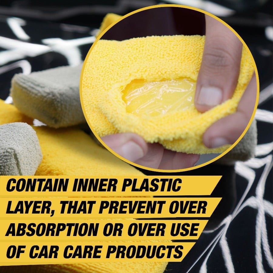 YELLOW MICROFIBER APPLICATOR SPONGE Secondary image