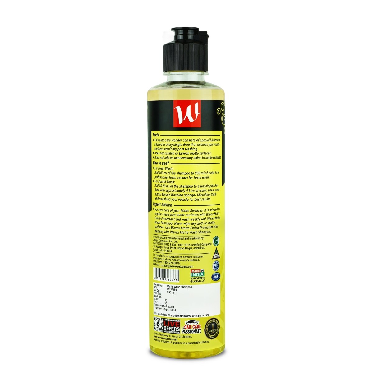 MATTE WASH SHAMPOO - Wavex - MTW350