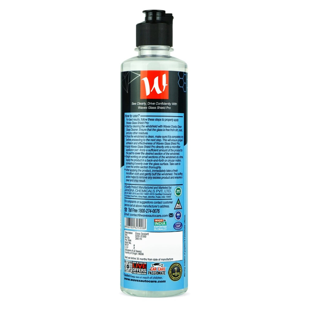 NEW GLASS SHIELD PRO | RAIN REPELLENT - Wavex - SHIELD300