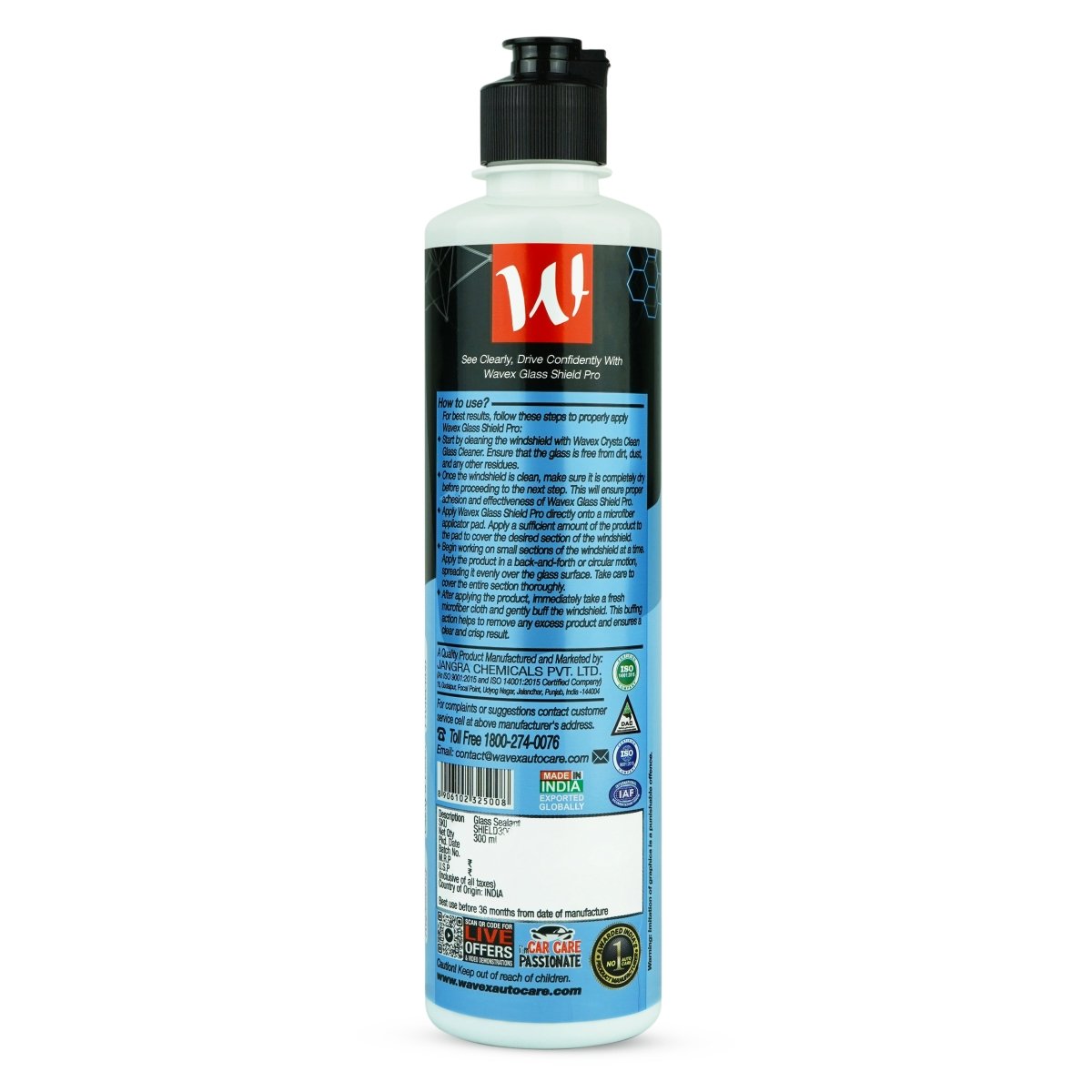 NEW GLASS SHIELD PRO | RAIN REPELLENT - Wavex - SHIELD300