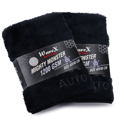 Microfiber Car Cleaning Cloth Upgraded 1200gsm Ultra-Thick Cars Drying Towel Microfiber Cloth for Car and Home Polishing Washing and Detailing 16'' x 16"