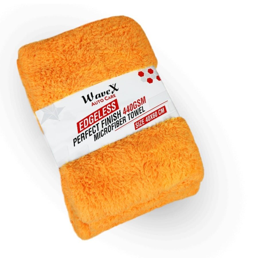 PERFECT FINISH EDGELESS BUFFING MICROFIBER CLOTH 440GSM - Wavex - EPF440-Orange