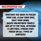 PERFECT FINISH EDGELESS MICROFIBER BUFFING CLOTH 440 GSM (40X60CM) - Wavex - EPF440X2-Multi