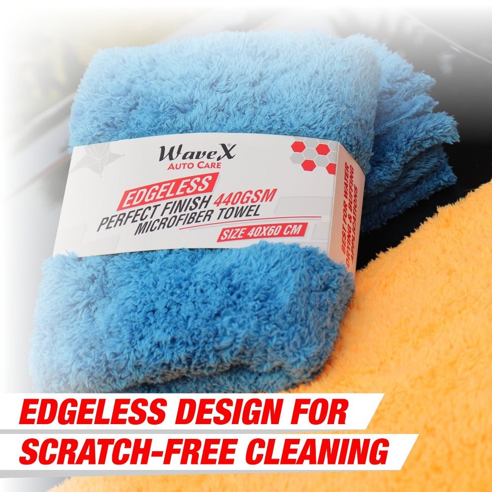 PERFECT FINISH EDGELESS MICROFIBER BUFFING CLOTH 440 GSM (40X60CM) - Wavex - EPF440X2-Multi