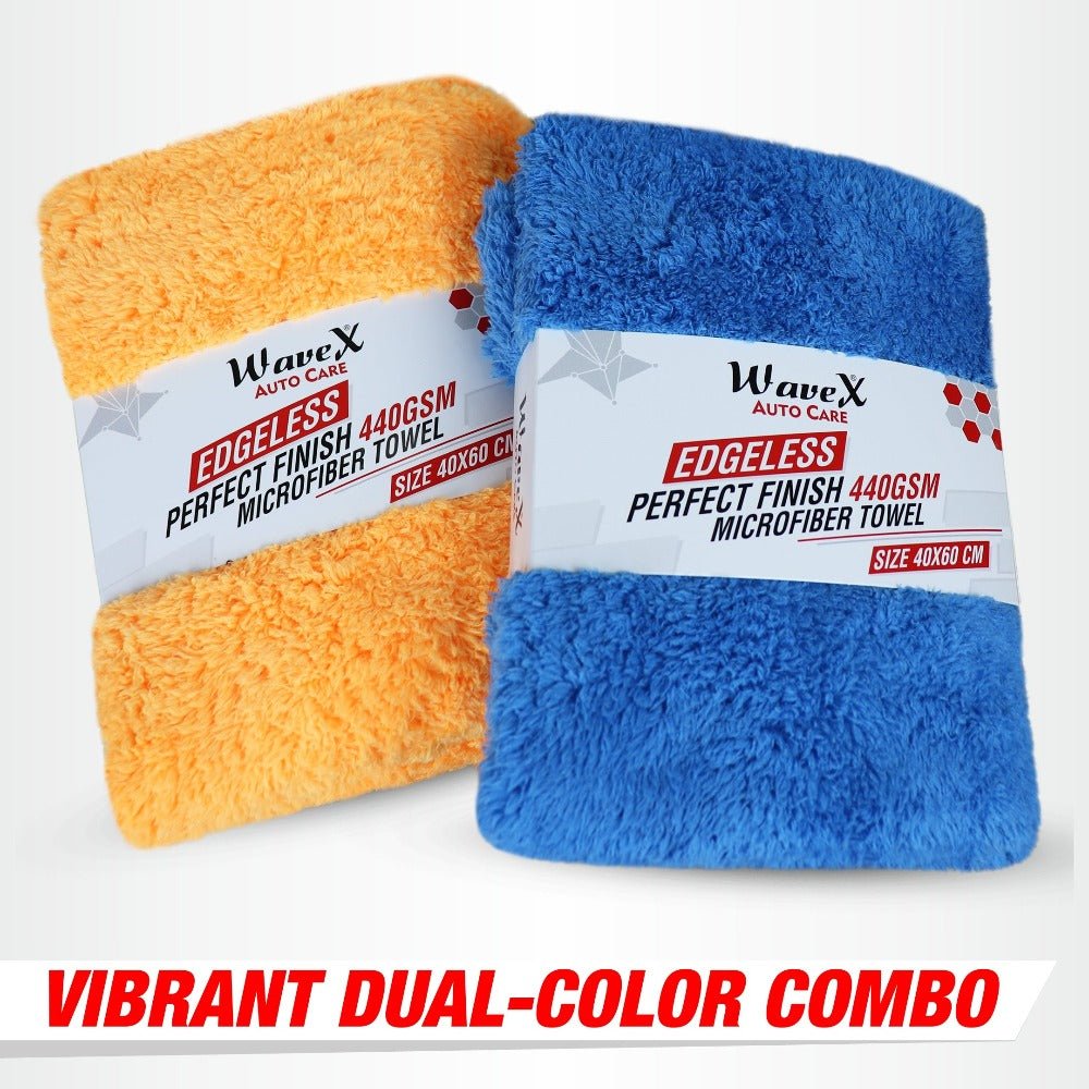 PERFECT FINISH EDGELESS MICROFIBER BUFFING CLOTH 440 GSM (40X60CM) - Wavex - EPF440X2-Multi