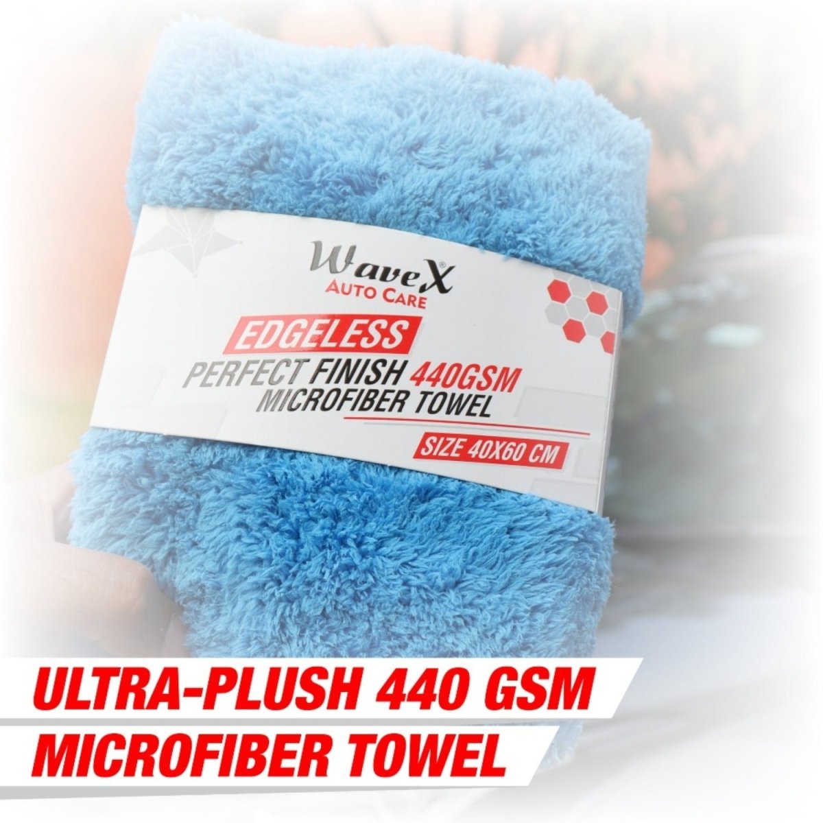 PERFECT FINISH EDGELESS MICROFIBER BUFFING CLOTH 440 GSM (40X60CM) Secondary image