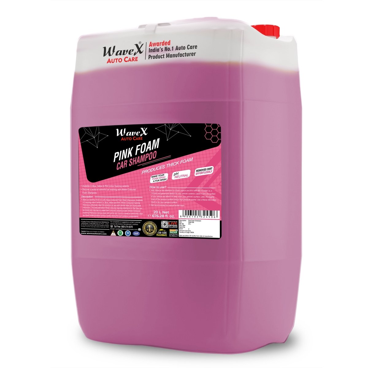 PINK COLOUR FOAM WASH 20L - Wavex-PNKF20K