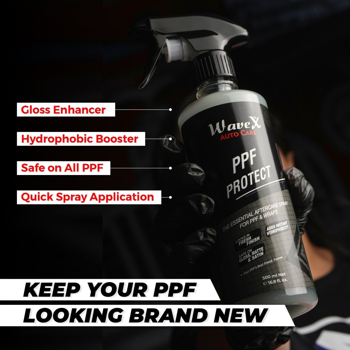 PPF PROTECT – ESSENTIAL AFTERCARE SPRAY FOR PAINT PROTECTION FILM 500ML - Wavex - PROTECT500