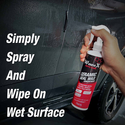 Ceramic Seal Wax Concentrate 350ml - SiO2 Water Activated Paint & Glass Protection - Spray On, Rinse Off - Lasts 2X Longer Than Wax - Deep, Wet Shine, Better Than Car Polish and Wax