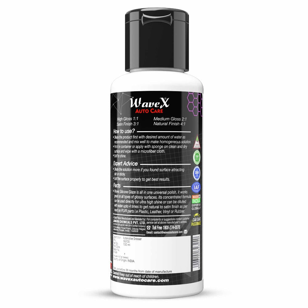 SILICONE GLAZE CAR CONCENTRATE 100ML - Wavex - SG100