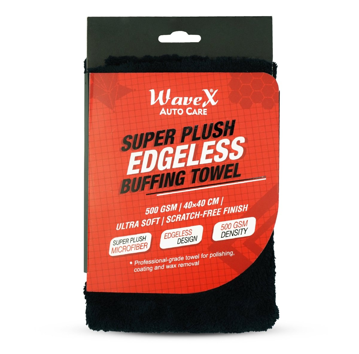 SUPER PLUSH EDGELESS MICROFIBER BUFFING TOWEL 40×40 CM - Wavex - SPEBT