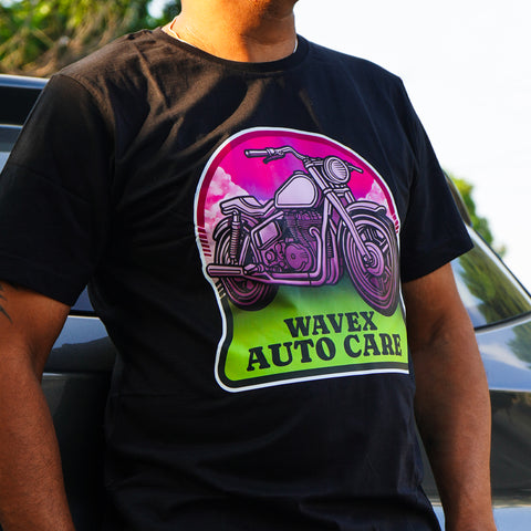 DETAILING BLACK ROUND NECK T-SHIRT