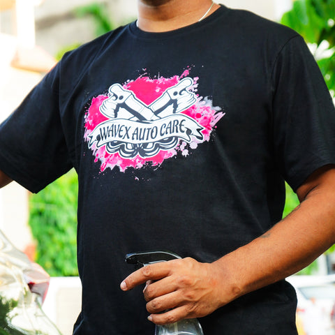 DETAILING BLACK ROUND NECK T-SHIRT