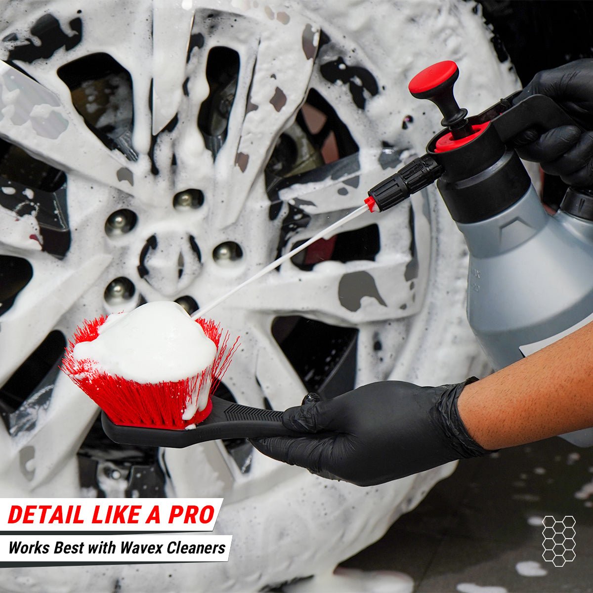TYRE & HEAVY DUTY CLEANING BRUSH FOR CAR & BIKE DETAILING - Wavex-TY-BRUSH