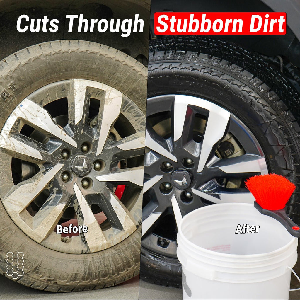 TYRE & HEAVY DUTY CLEANING BRUSH FOR CAR & BIKE DETAILING - Wavex-TY-BRUSH