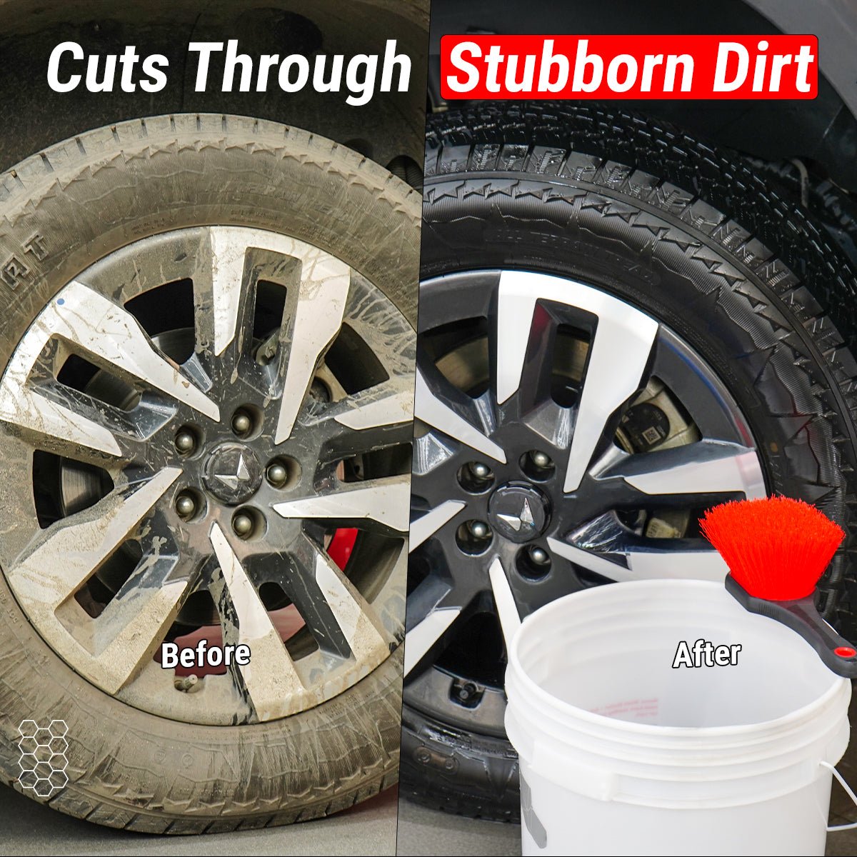 TYRE & HEAVY DUTY CLEANING BRUSH FOR CAR & BIKE DETAILING - Wavex-TY-BRUSH