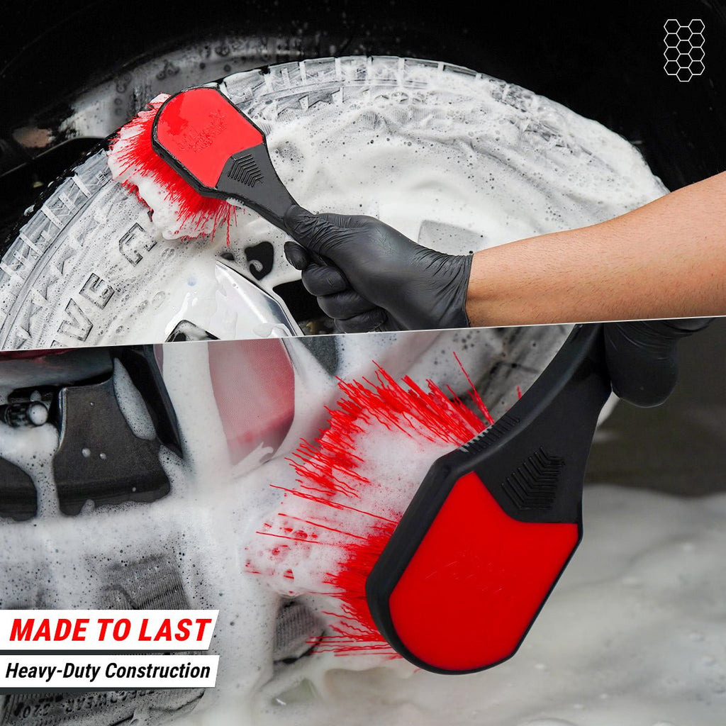 TYRE & HEAVY DUTY CLEANING BRUSH FOR CAR & BIKE DETAILING - Wavex-TY-BRUSH