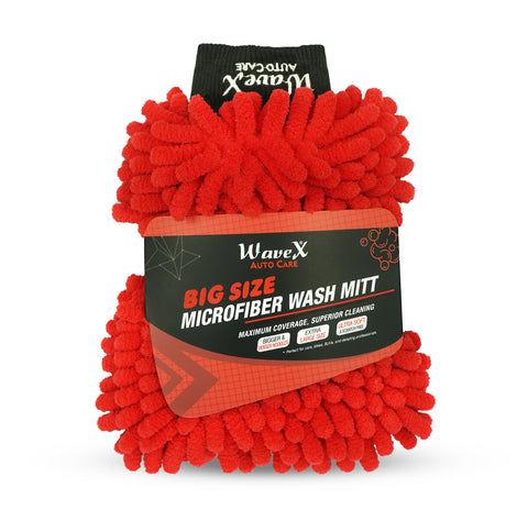 BIG SIZE NOODLES MICROFIBER WASH MITT – ULTRA SOFT CHENILLE CAR CLEANING GLOVE
