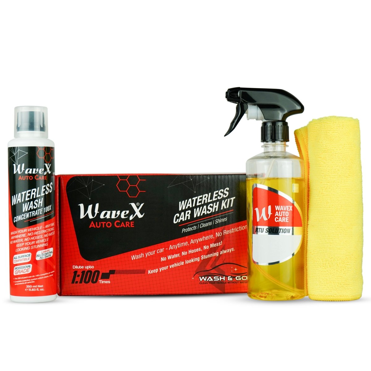 WATERLESS CAR WASH KIT 100X CONCENTRATE - Wavex - WCW350 Main image