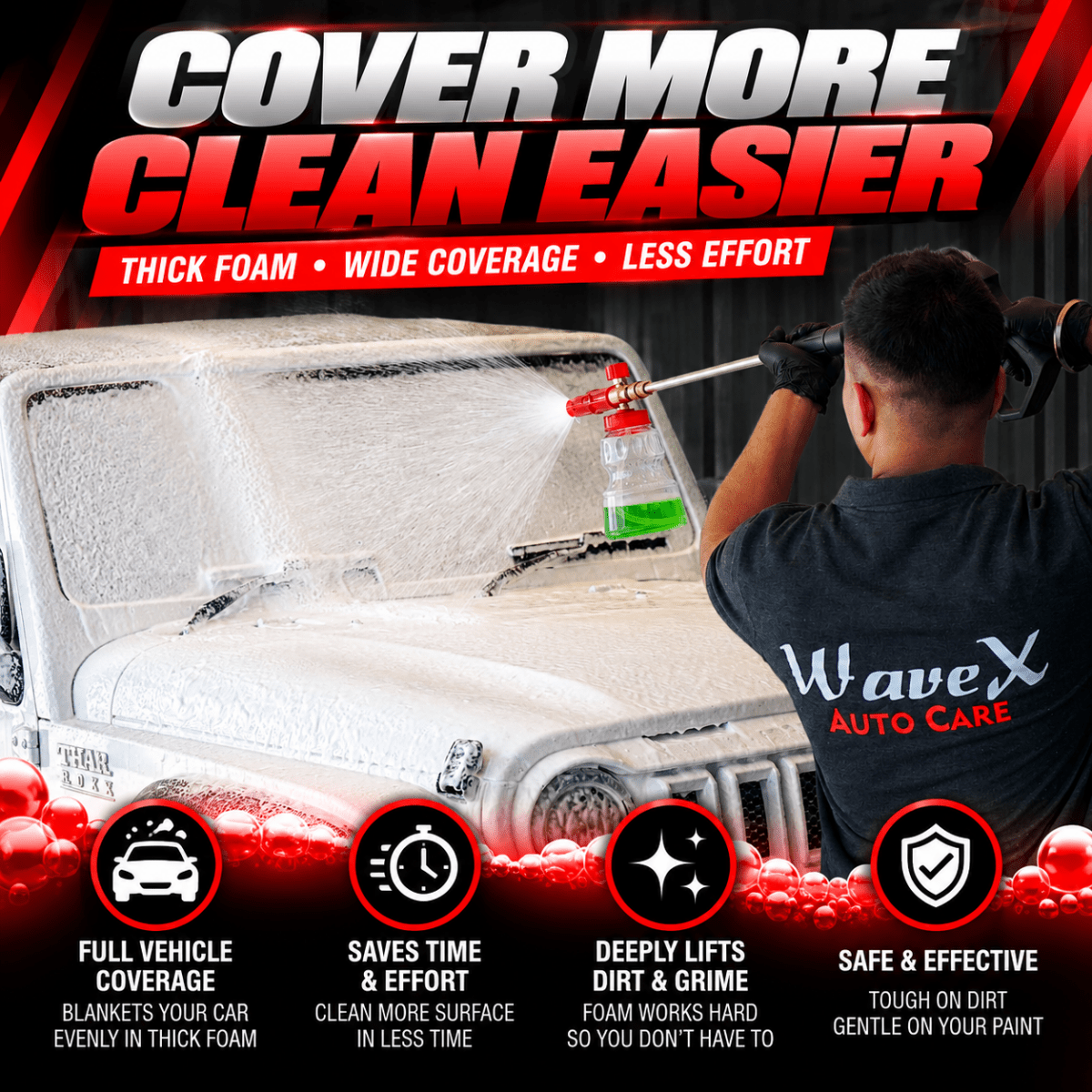 WAVEX FOAMJET PRO - PROFESSIONAL FOAM CANNON FOR PRESSURE WASHER - Wavex-FJPRO