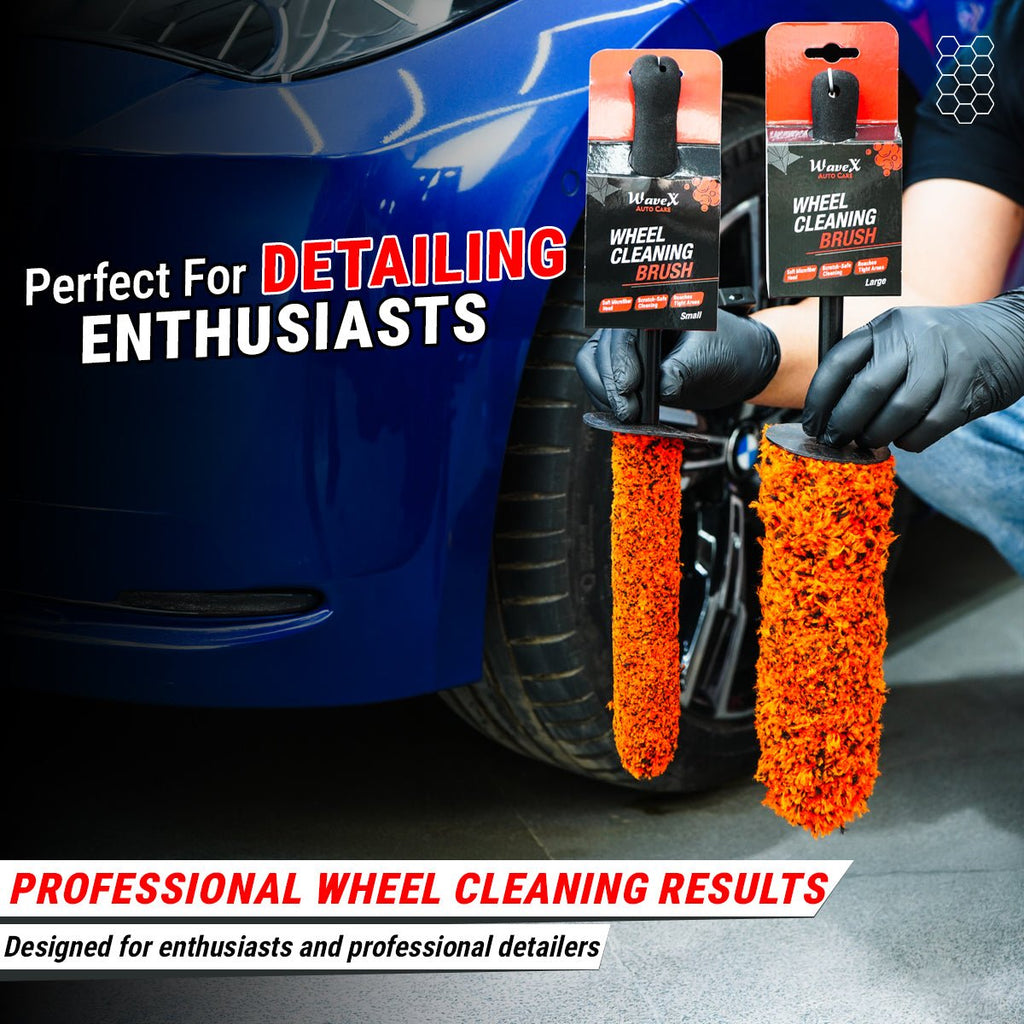 WHEEL CLEANING BRUSH FOR CAR & BIKE DETAILING - Wavex-WCB-L