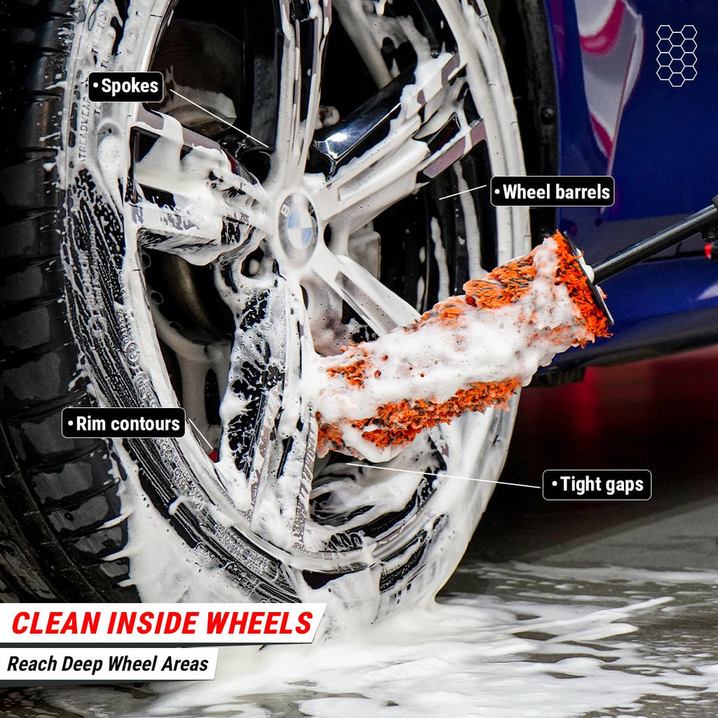 WHEEL CLEANING BRUSH FOR CAR & BIKE DETAILING - Wavex-WCB-L