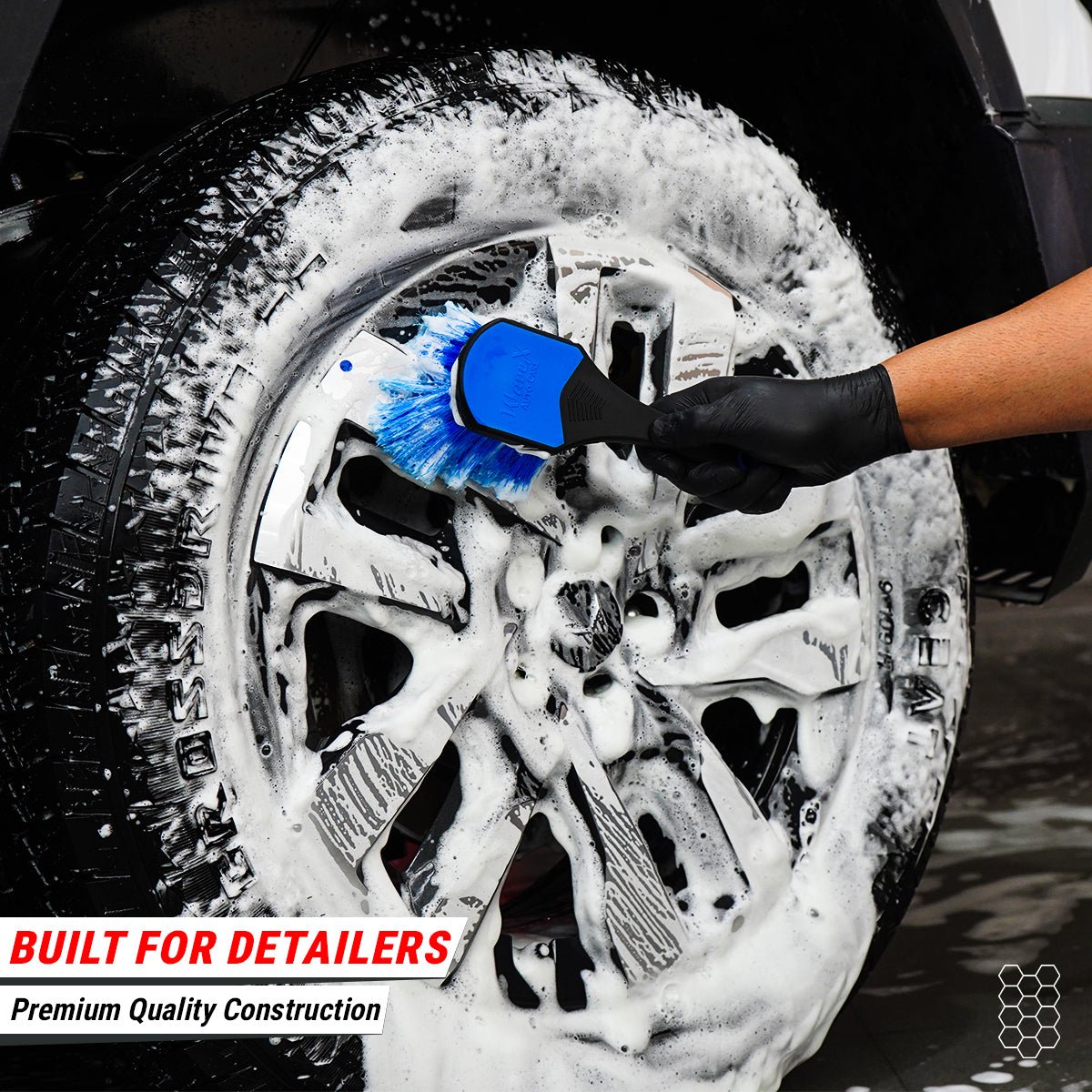WHEEL & EXTERIOR CLEANING BRUSH FOR CAR & BIKE DETAILING - Wavex-WH-BRUSH