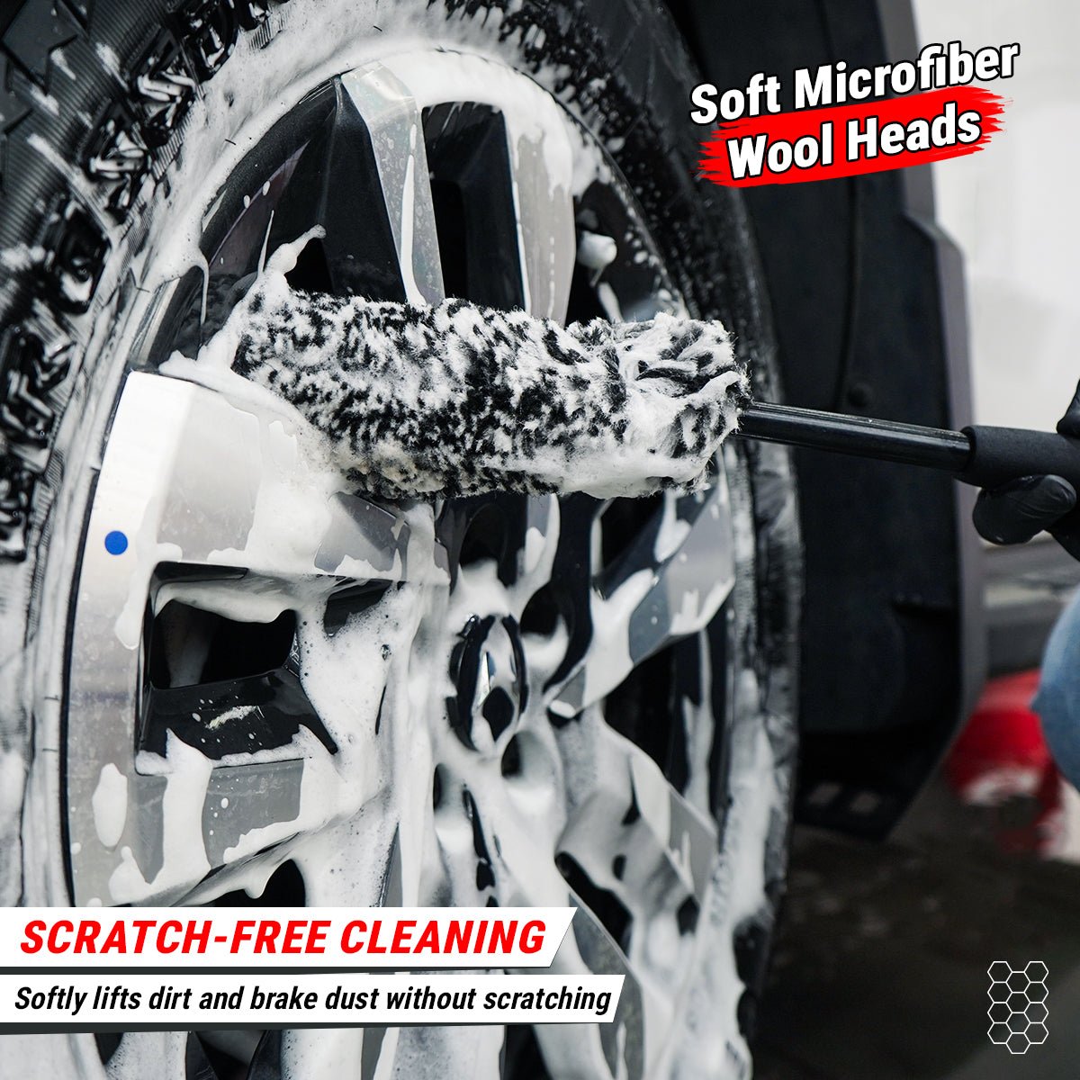 WHEEL WOOLIES BRUSH SET FOR CAR & BIKE DETAILING - Wavex-WW3