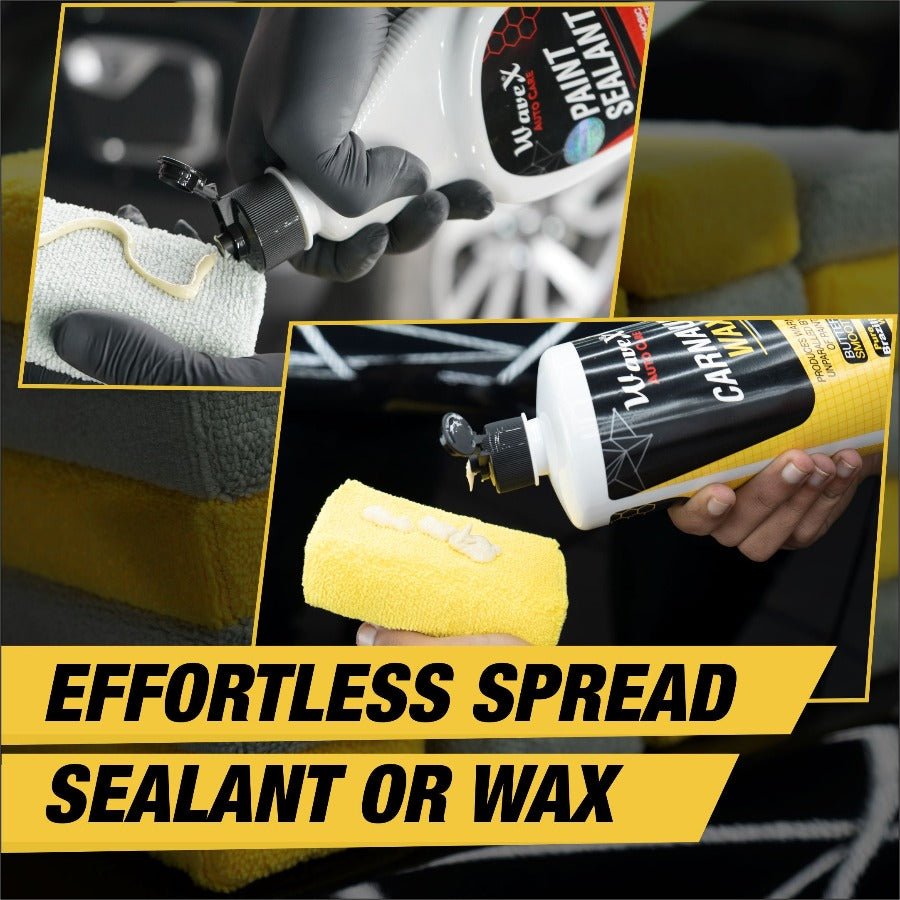 YELLOW MICROFIBER APPLICATOR SPONGE - Wavex - MAP-YLW-1