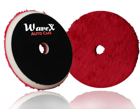 WaveX Polishing Pad Combo | Consists of  WaveX Swirl Killer Microfiber Cutting Disk, Hard Cut Polishing Foam Pad, Diamond Cut Medium and Final Finish Polishing Foam Pad | 6.5"- Fits to 6" Backing Plate | Designed for Both DA and Rotary Polisher Machines.