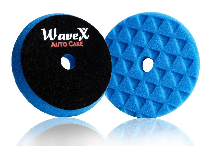 WaveX Polishing Pad Combo | Consists of  WaveX Swirl Killer Microfiber Cutting Disk, Hard Cut Polishing Foam Pad, Diamond Cut Medium and Final Finish Polishing Foam Pad | 6.5"- Fits to 6" Backing Plate | Designed for Both DA and Rotary Polisher Machines.