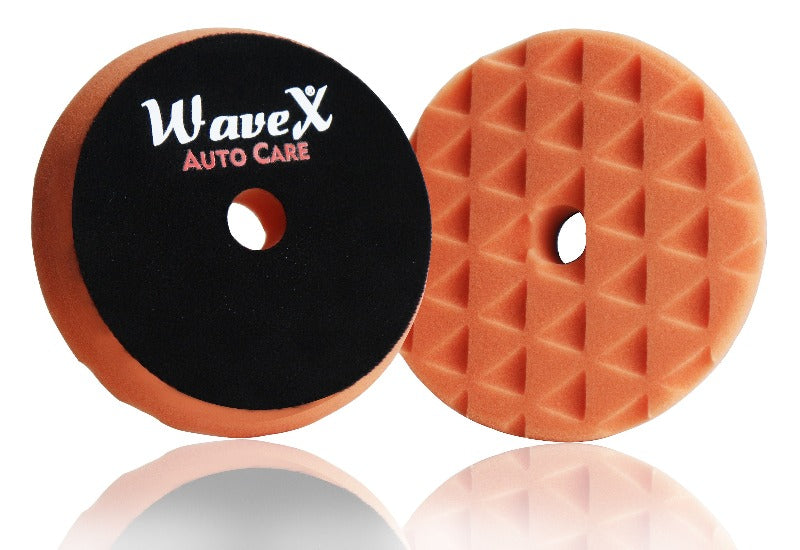 WaveX Polishing Pad Combo | Consists of  WaveX Swirl Killer Microfiber Cutting Disk, Hard Cut Polishing Foam Pad, Diamond Cut Medium and Final Finish Polishing Foam Pad | 6.5"- Fits to 6" Backing Plate | Designed for Both DA and Rotary Polisher Machines.