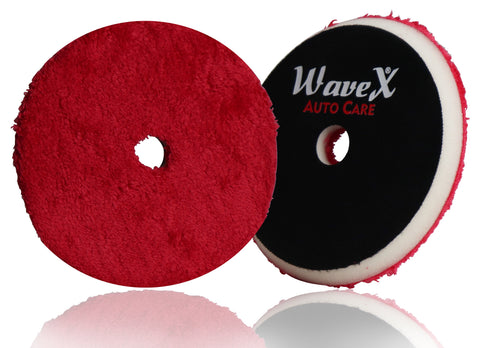 WaveX Swirl Killer Microfiber Cutting Disk Pad for Cutting and Polishing 6.5"- Fits to 6" Backing Plate | Designed for Both DA and Rotary Polisher Machines - 1Pc.
