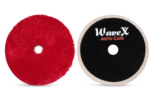 WaveX Swirl Killer Microfiber Cutting Disk Pad for Cutting and Polishing 6.5"- Fits to 6" Backing Plate | Designed for Both DA and Rotary Polisher Machines - 1Pc.