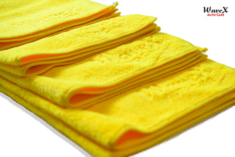 Microfiber Car Cleaning Cloth-Yellow-40x40cm-350 GSM