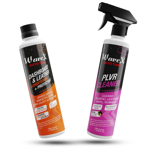 PLVR Car Interior Cleaner & Wavex Dashboard and Leather Conditioner + Protectant Car Dashboard Polish | Car Dashboard Polish & Car Interior Cleaner