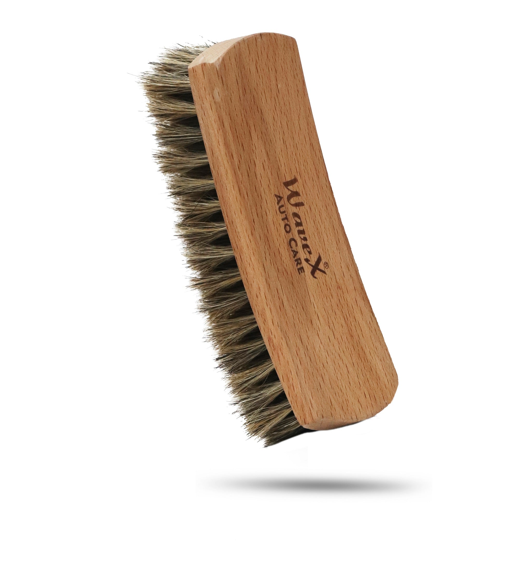 WaveX Premium Car Dashboard, Leather and Interior Detailing Brush | Long Bristle Natural Horse Hair Beach Wood Cleaning And Detailing Brush | For Plastic, Leather, Vinyl, Rubber, Upholstery And Much More.