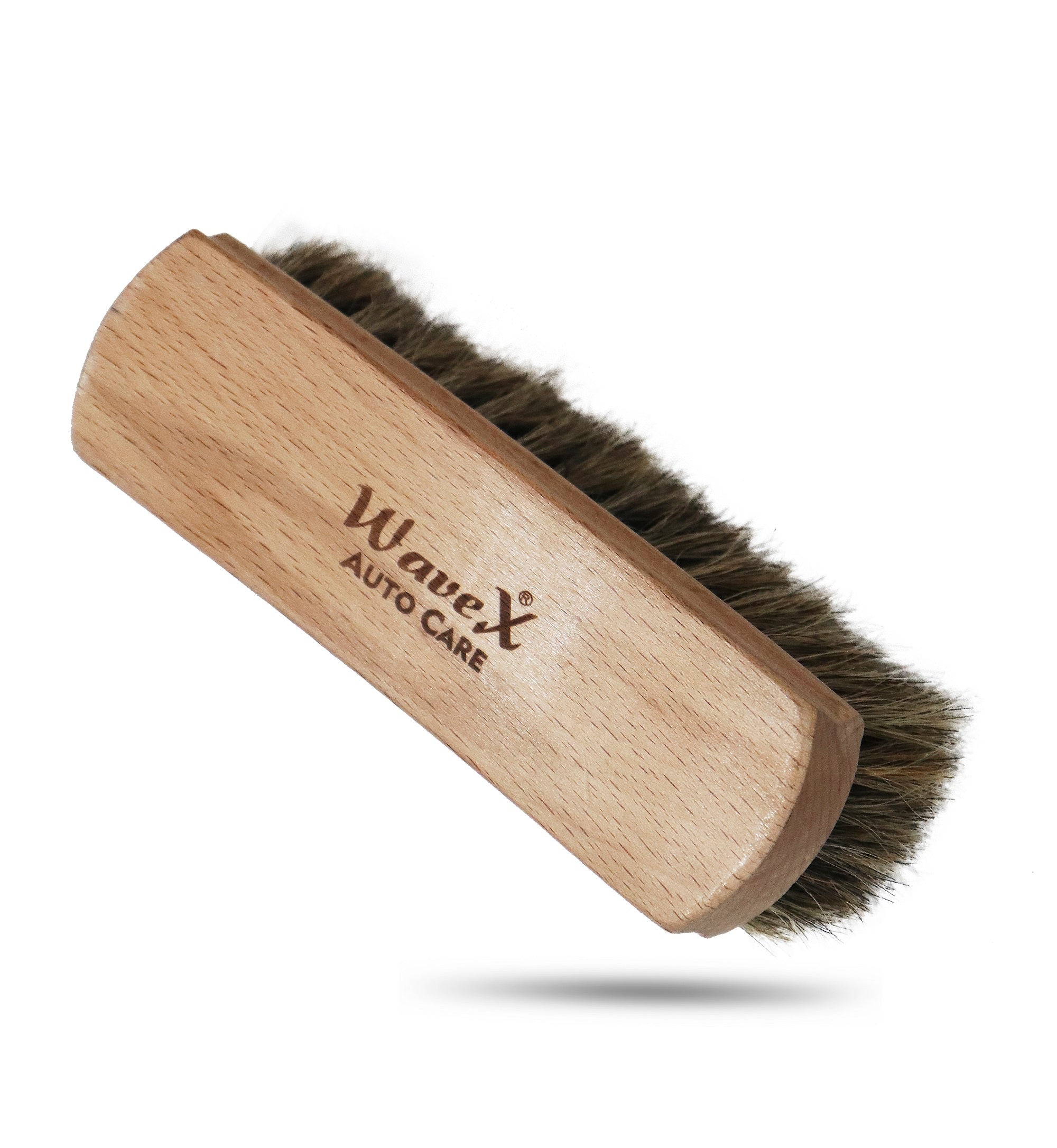 WaveX Premium Car Dashboard, Leather and Interior Detailing Brush | Long Bristle Natural Horse Hair Beach Wood Cleaning And Detailing Brush | For Plastic, Leather, Vinyl, Rubber, Upholstery And Much More.