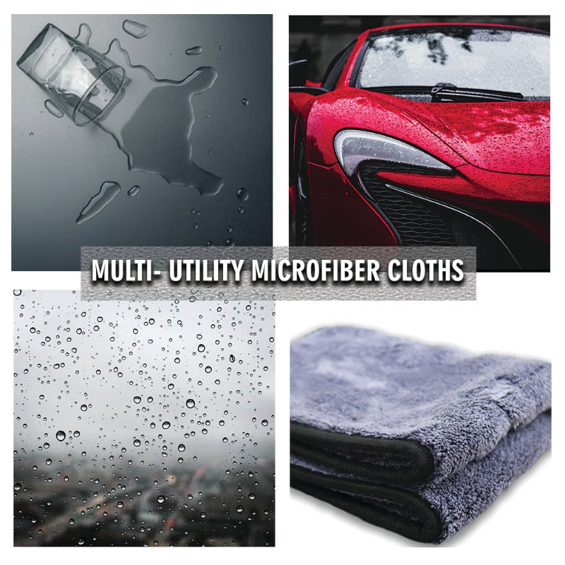 Microfiber Car Cleaning Cloth Upgraded 1200gsm Ultra-Thick Cars Drying Towel Microfiber Cloth for Car and Home Polishing Washing and Detailing 16'' x 16"